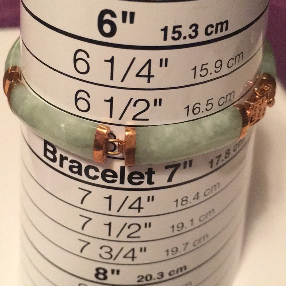 Jade and 14K Yellow Gold Bracelet - Picture 5 of 5